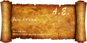 Ács Erika névjegykártya