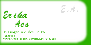 erika acs business card